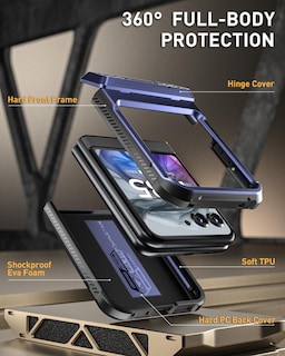 Foto 3 | Foto 3 | Funda Poetic Spartan Para Motorola Moto Razr 2024 Con Soporte - Venta Internacional.