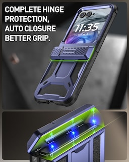 Foto 5 | Foto 5 | Funda Poetic Spartan Para Motorola Moto Razr 2024 Con Soporte - Venta Internacional.