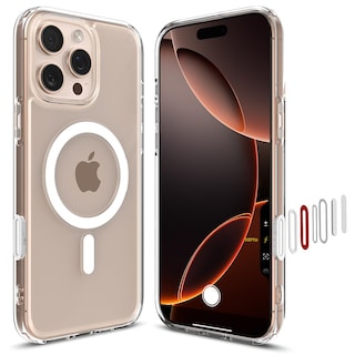 Foto 1 | Foto 1 | Funda Spigen Ultra Hybrid T Magfit Para Iphone 16 Pro Max, Color Blanco - Venta Internacional.