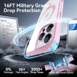 Foto 5 | Foto 5 | Funda De Teléfono Casekoo Diseñada Para Iphone 16 Pro Con Soporte Rosa - Venta Internacional.