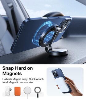 Foto 3 | Foto 3 | Funda De Teléfono Torras Magnetic Slim Fit Para Iphone 16 Pro, Color Azul - Venta Internacional.