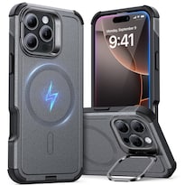Funda De Teléfono Esr Para Iphone 16 Pro Max Con Soporte Gris Cyber Series - Venta Internacional.