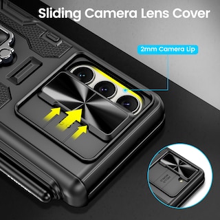 Foto 3 | Foto 3 | Funda Vego Para Samsung Galaxy Z Fold 5 Con Soporte Para Bolígrafo S, Color Negro - Venta Internacional.