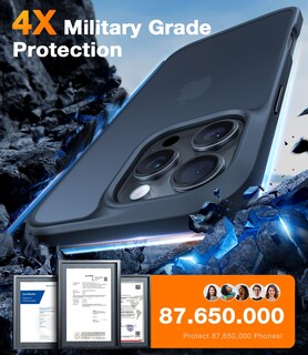 Foto 2 | Foto 2 | Funda De Teléfono Torras A Prueba De Golpes Para Iphone 16 Pro Max, Color Negro Mate - Venta Internacional.