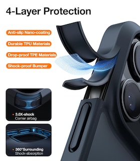 Foto 3 | Foto 3 | Funda De Teléfono Torras A Prueba De Golpes Para Iphone 16 Pro Max, Color Negro Mate - Venta Internacional.
