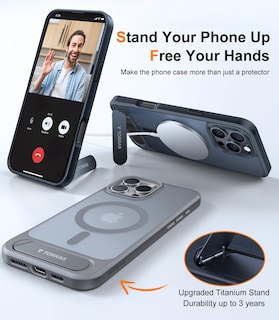 Foto 5 | Foto 5 | Funda Para Teléfono Torras Strong Magnetic Stand Iphone 16 Pro, Color Negro - Venta Internacional.
