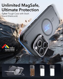 Foto 3 | Foto 3 | Funda Esr Para Iphone 16 Pro Con Soporte Magnético, Color Gris - Venta Internacional.