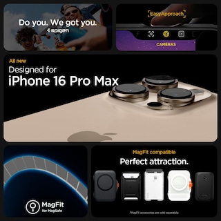 Foto 2 | Foto 2 | Funda Spigen Ultra Hybrid Magfit Para Iphone 16 Pro Max Carbon - Venta Internacional.