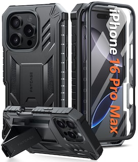 Foto 1 | Foto 1 | Funda De Teléfono Fntcase Para Iphone 16 Pro-max De Grado Militar, Negra - Venta Internacional.