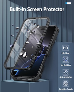 Foto 5 | Foto 5 | Funda De Teléfono Fntcase Para Iphone 16 Pro-max De Grado Militar, Negra - Venta Internacional.