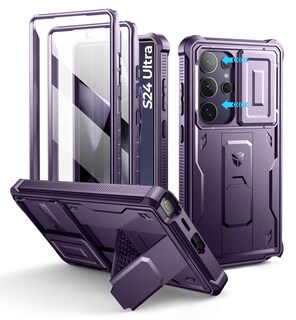 Foto 1 | Foto 1 | Funda Dexnor Para Samsung Galaxy S24 Ultra Con Cámara Deslizante, Color Morado - Venta Internacional.