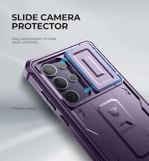Foto 3 | Foto 3 | Funda Dexnor Para Samsung Galaxy S24 Ultra Con Cámara Deslizante, Color Morado - Venta Internacional.
