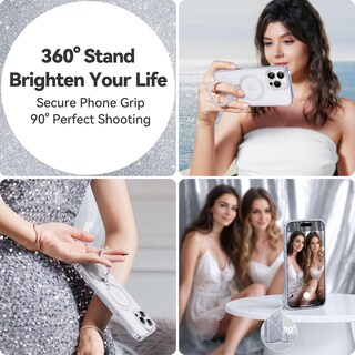 Foto 3 | Foto 3 | Funda De Teléfono Casekoo Glitter 360° Con Función Atril Para Iphone 16 Pro Max - Venta Internacional.