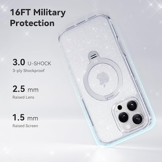 Foto 6 | Foto 6 | Funda De Teléfono Casekoo Glitter 360° Con Función Atril Para Iphone 16 Pro Max - Venta Internacional.