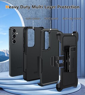 Foto 3 | Foto 3 | Funda De Teléfono Fntcase Para Samsung Galaxy S24-fe Con Clip Para Cinturón - Venta Internacional.