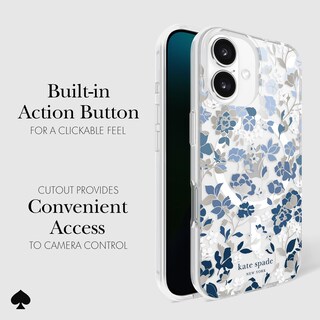 Foto 4 | Foto 4 | Funda De Teléfono Kate Spade New York Para Iphone 16, Macizo De Flores, Gemas Azules - Venta Internacional.