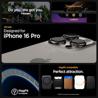 Foto 2 | Foto 2 | Funda Para Teléfono Spigen Rugged Armor Magfit Iphone 16 Pro, Negra - Venta Internacional.