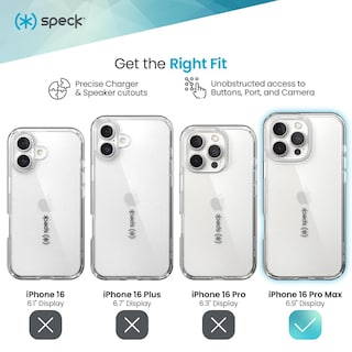 Foto 3 | Foto 3 | Funda De Teléfono Speck Clear Gemshell Para Iphone 16 Pro Max - Venta Internacional.