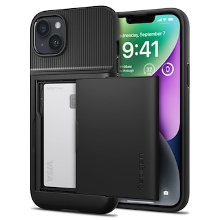 Foto 1 | Foto 1 | Funda Spigen Slim Armor Cs Para Iphone 14, Color Negro De Grado Militar - Venta Internacional.