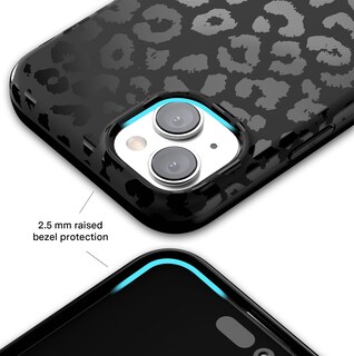 Foto 4 | Foto 4 | Funda De Terciopelo Con Estampado De Leopardo Y Guepardo Negro Para Iphone 15 - Venta Internacional.