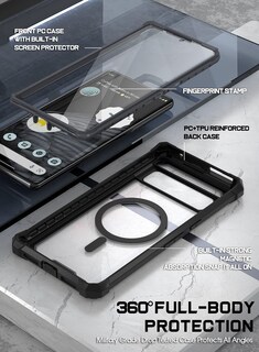 Foto 3 | Foto 3 | Funda Poetic Guardian Magpro Compatible Con Pixel 7 Pro Negra - Venta Internacional.
