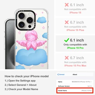 Foto 2 | Foto 2 | Funda De Teléfono Mosnovo Para Iphone 15 Pro Buffertech Pink Serenity - Venta Internacional.