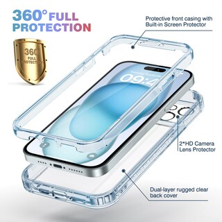 Foto 2 | Foto 2 | Funda De Teléfono Diaclara Diseñada Para Iphone 15 6.1 (azul Transparente) - Venta Internacional.