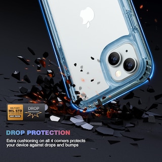 Foto 3 | Foto 3 | Funda De Teléfono Diaclara Diseñada Para Iphone 15 6.1 (azul Transparente) - Venta Internacional.