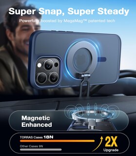 Foto 3 | Foto 3 | Funda De Teléfono Torras Stronger Magnética A Prueba De Golpes Para Iphone 16 Pro - Venta Internacional.