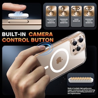 Foto 2 | Foto 2 | Funda De Teléfono Tauri Para Iphone 16 Pro Con Control De Cámara Transparente - Venta Internacional.