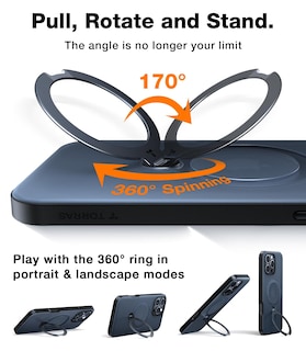 Foto 2 | Foto 2 | Funda Para Teléfono Torras, Mejorada, Giro De 360°, Soporte Magnético Para Iphone 16 Pro Max, Negra - Venta Internacional.