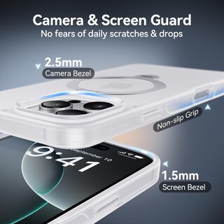Foto 6 | Foto 6 | Funda Casekoo Para Iphone 16 Pro Con Soporte De 360°, Color Blanco - Venta Internacional.