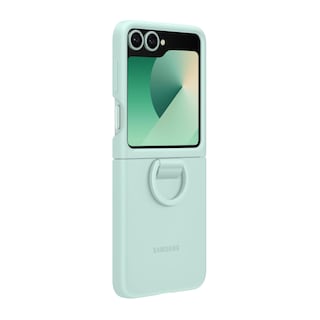 Foto 6 | Foto 6 | Funda De Silicona Para Samsung Galaxy Z Flip 6 Con Anillo, Color Menta - Venta Internacional.