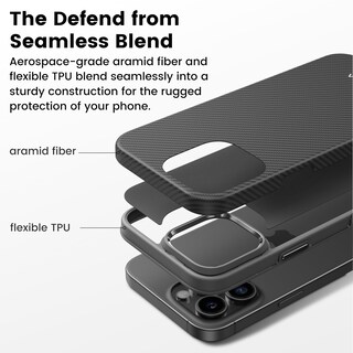 Foto 3 | Foto 3 | Funda Pitaka Para Iphone 16 Pro Max Con Magsafe Negro/gris - Venta Internacional.