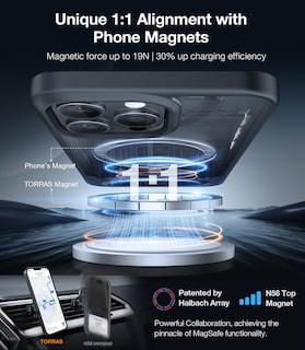 Foto 3 | Foto 3 | Funda Para Teléfono Torras Con Soporte Magnético Mejorado Para Iphone 14 Pro, Negra - Venta Internacional.