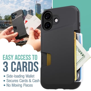 Foto 2 | Foto 2 | Funda Tipo Cartera Smartish Para Iphone 16 Wallet Slayer Vol. 1, Negra - Venta Internacional.