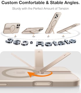 Foto 2 | Foto 2 | Funda Torras Desert Titanium Con Soporte Magnético Que Gira 360° Para Iphone 16 Pro, Oro Rosa - Venta Internacional.