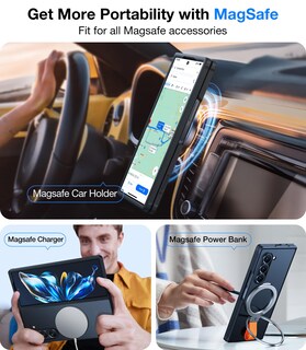 Foto 3 | Foto 3 | Funda De Teléfono Torras Magnética A Prueba De Golpes Para Samsung Z Fold 6 - Venta Internacional.