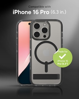 Foto 2 | Foto 2 | Funda Zagg Santa Cruz Snap Con Soporte Para Iphone 16 Pro, Color Negro - Venta Internacional.