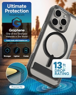 Foto 4 | Foto 4 | Funda Zagg Santa Cruz Snap Con Soporte Para Iphone 16 Pro, Color Negro - Venta Internacional.