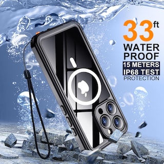 Foto 4 | Foto 4 | Funda De Teléfono Temdan Magnética Impermeable Para Iphone 15 Pro Azul - Venta Internacional.