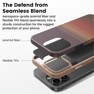 Foto 3 | Foto 3 | Funda Pitaka Para Iphone 16 Pro Con Magsafe Military Grade - Venta Internacional.