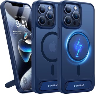Foto 1 | Foto 1 | Funda Para Teléfono Torras Strong Magnetic Stand Iphone 13 Pro Azul - Venta Internacional.