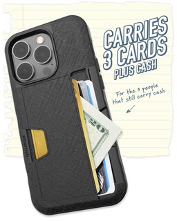 Foto 2 | Foto 2 | Funda Tipo Cartera Smartish Para Iphone 14 Pro Wallet Slayer Vol. 2, Color Negro - Venta Internacional.