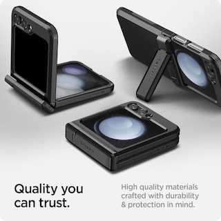 Foto 7 | Foto 7 | Funda Spigen Tough Armor Pro Con Protección De Bisagra Para El Galaxy Z Flip 5 (2023), Color Negro - Venta Internacional.