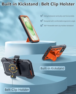 Foto 4 | Foto 4 | Funda De Teléfono Fntcase Para Iphone 15/14/13 Militar A Prueba De Golpes, Naranja - Venta Internacional.