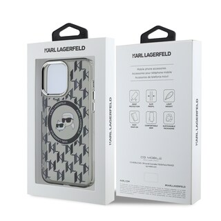 Foto 8 | Foto 8 | Funda Karl Monograma Cabeza K&c Para Iphone 15 Pro - Negro