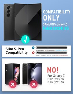 Foto 2 | Foto 2 | Funda De Teléfono I-blason Para Samsung Galaxy Z Fold 6 Con S Pen Azul Oscuro - Venta Internacional.