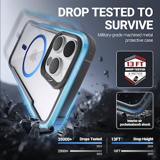 Foto 5 | Foto 5 | Funda Raptic Upgraded Shield 2.0 Para Iphone 16 Pro, Color Azul Degradado - Venta Internacional.