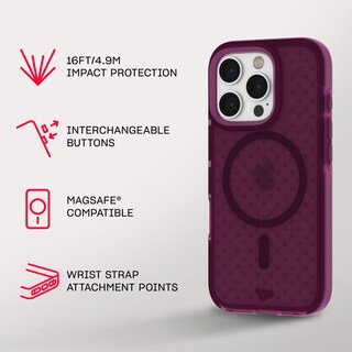 Foto 4 | Foto 4 | Funda Tech21 Evocheck Para Iphone 16 Pro Con Magsafe Plum - Venta Internacional.